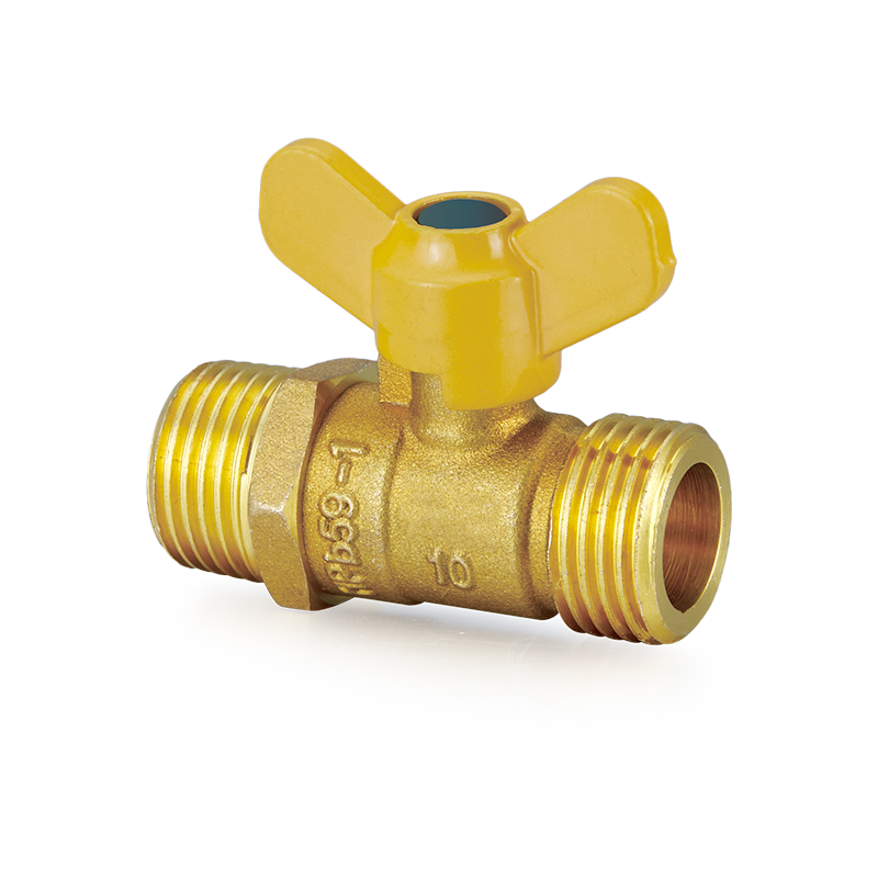 Válvula de bola de latón YH-206 con mango tipo mariposa （M/M）