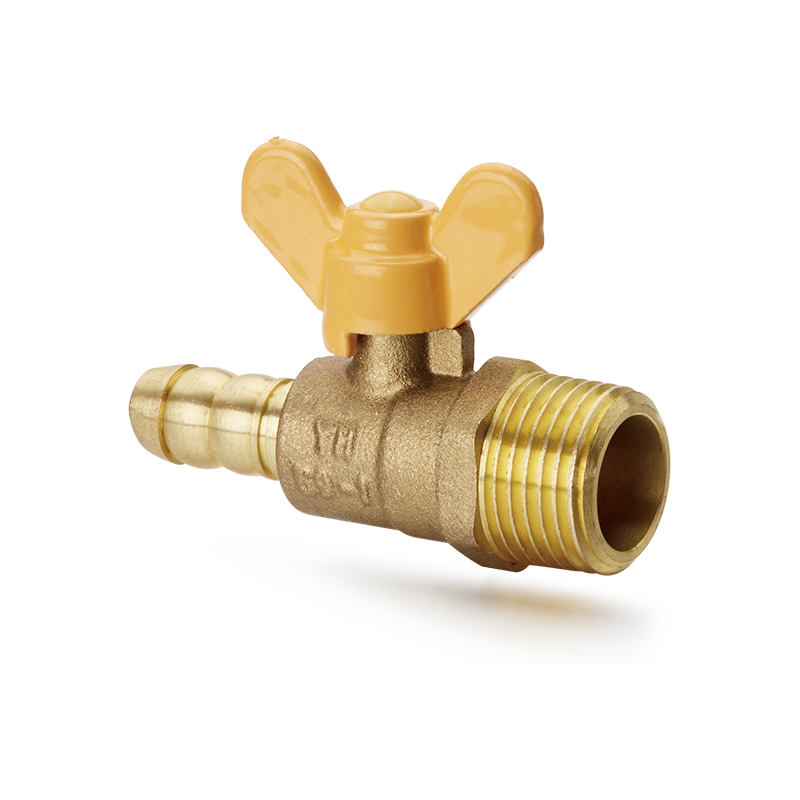 Válvula de bola de latón YH-207 con mango tipo mariposa （conector M/manguera）